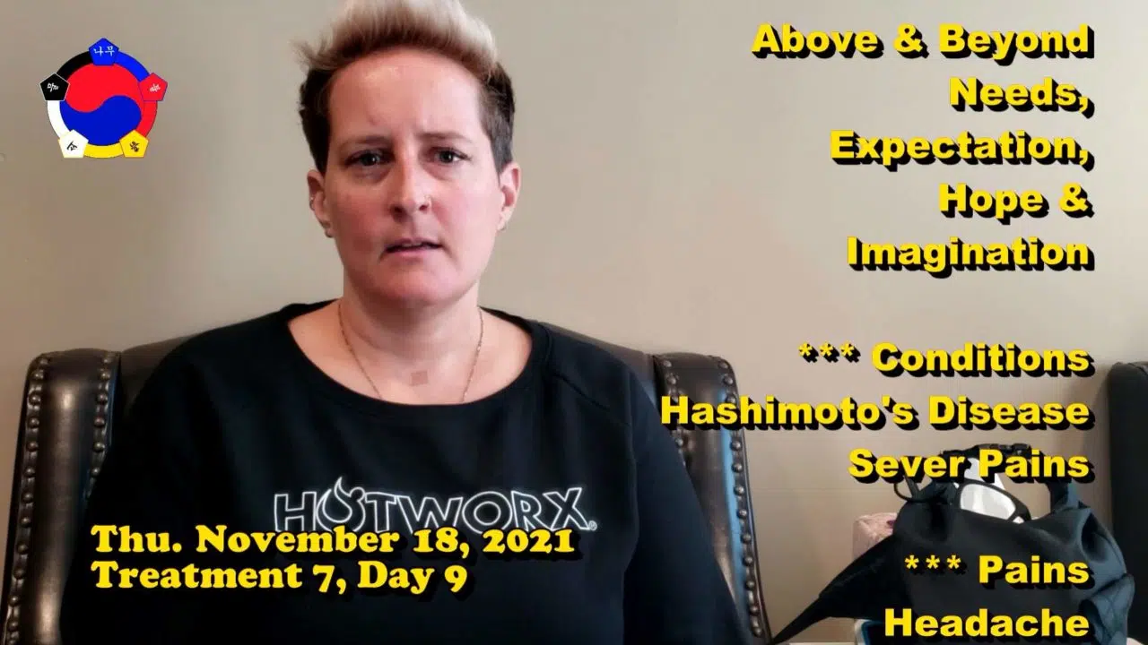Hashimotos Disease & Pains Testimonial - Tx 7, Day 9 by KOSA Acupuncture