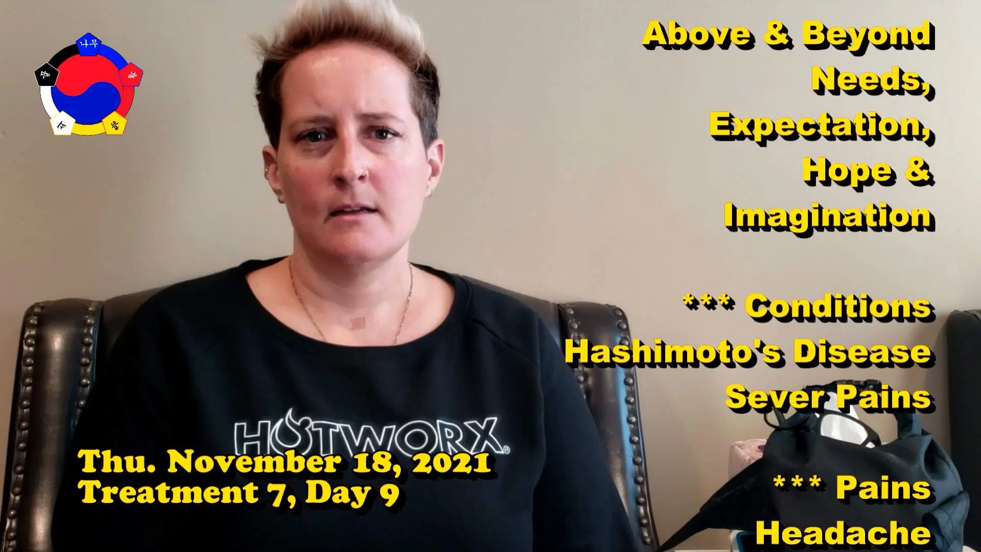 Hashimotos Disease & Pains Testimonial - Tx 7, Day 9 by KOSA Acupuncture
