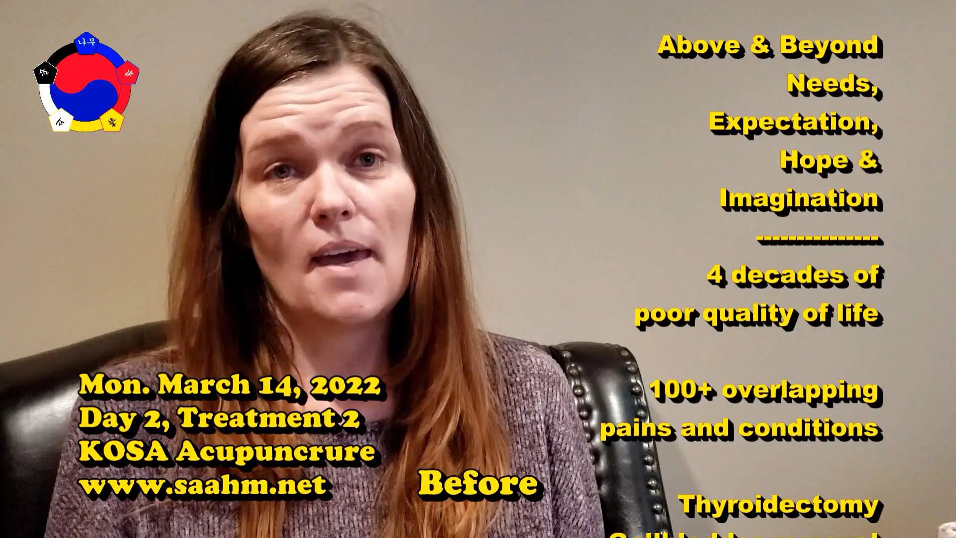 KOSA Acupuncture For A Better Quality Of Life #02 - Video Testimonial