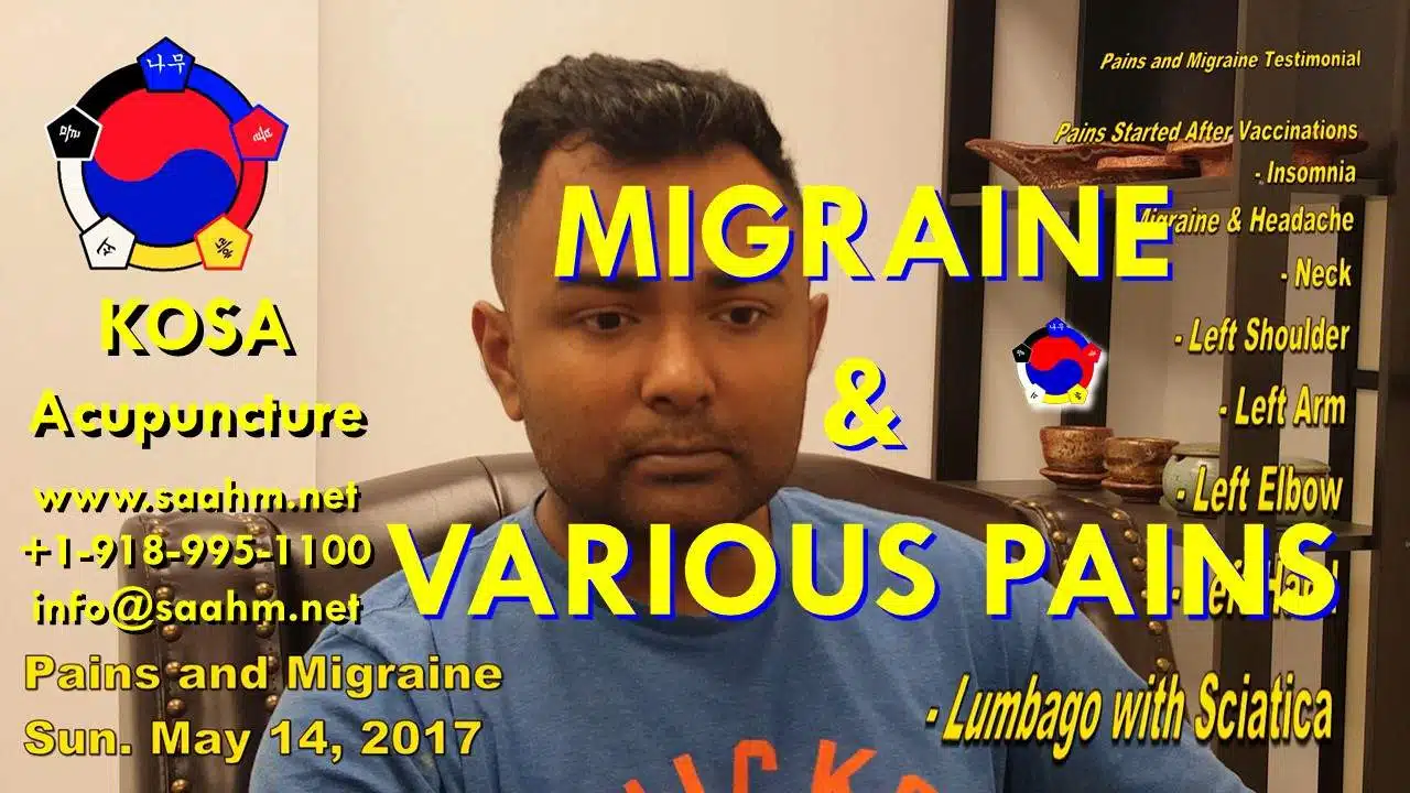 Migraine and Various Pains Healing Journey with KOSA Acupuncture