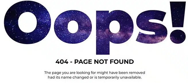 404 Error